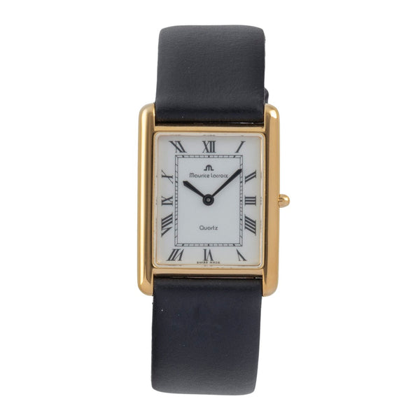 Maurice Lacroix Les Classiques latón bañado en oro cuarzo reloj para caballeros 32537  [2605650]