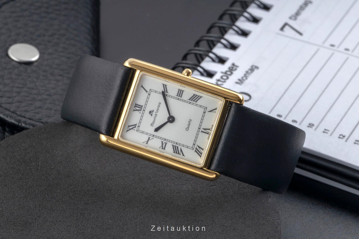 Maurice Lacroix Les Classiques latón bañado en oro cuarzo reloj para caballeros 32537  [2605650]