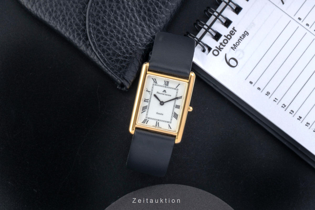 Maurice Lacroix Les Classiques latón bañado en oro cuarzo reloj para caballeros 32537  [2605650]