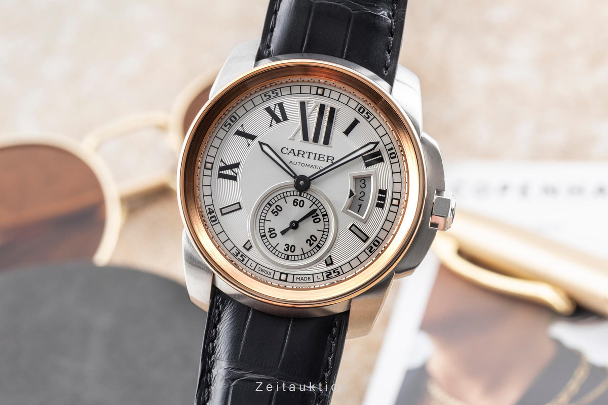 Cartier Calibre de Cartier steel / gold automatic men's watch W7100011  [2605660]
