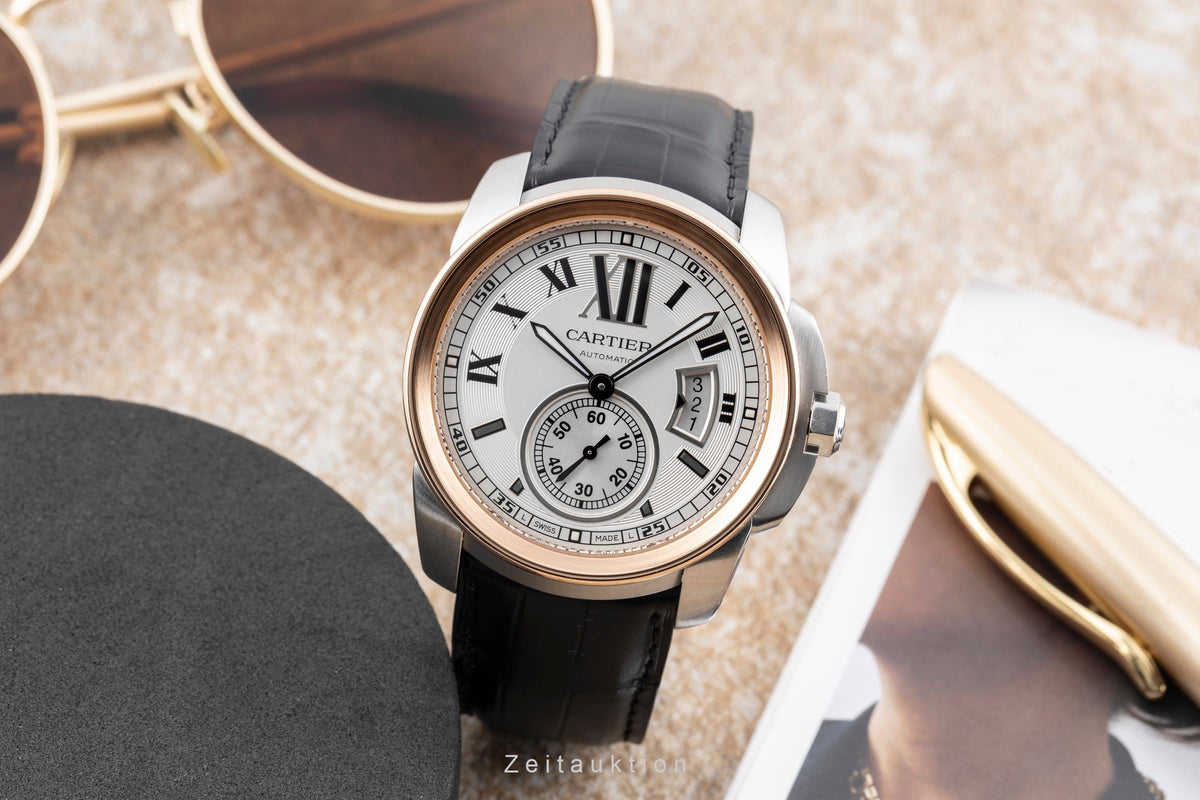 Cartier Calibre de Cartier steel / gold automatic men's watch W7100011  [2605660]