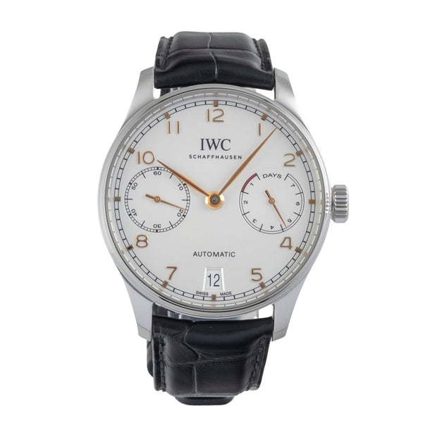 IWC Portugieser acciaio automatismo orologio da uomo IW500704 LP: 14000EUR  [2605661]