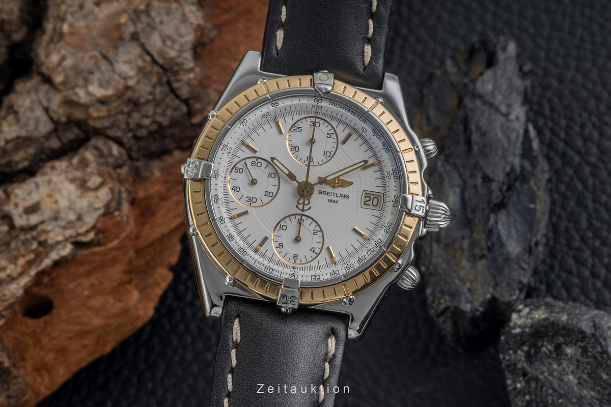 Breitling Chronomat chronograph steel / gold automatic men's watch D13050  [2605666]