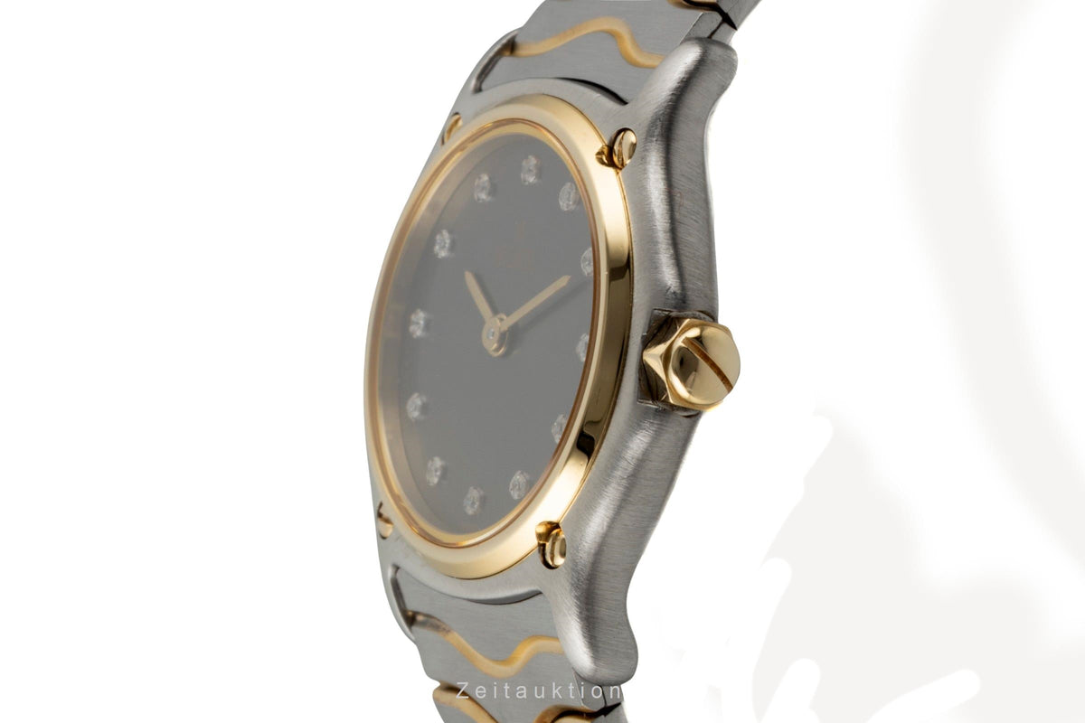 Ebel Sport Classique Lady Grey Diamond Dial Stahl / Gold Damenuhr Ref. 1057901 [2605678]