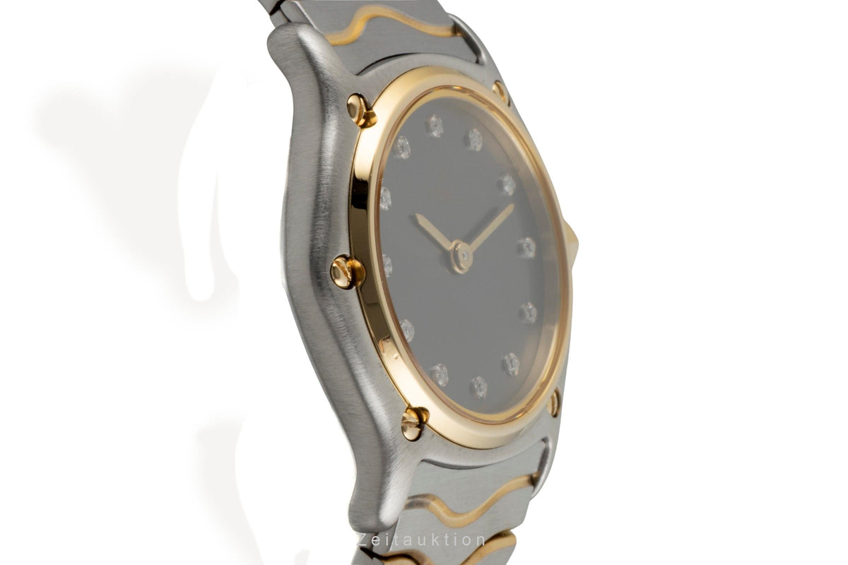 Ebel Sport Classique Lady Grey Diamond Dial Stahl / Gold Damenuhr Ref. 1057901 [2605678]