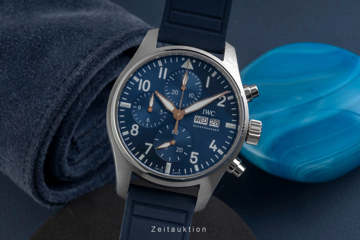 IWC Pilot cronógrafo acero automático reloj para caballeros IW388120 LP: 7900EUR  [2605684]