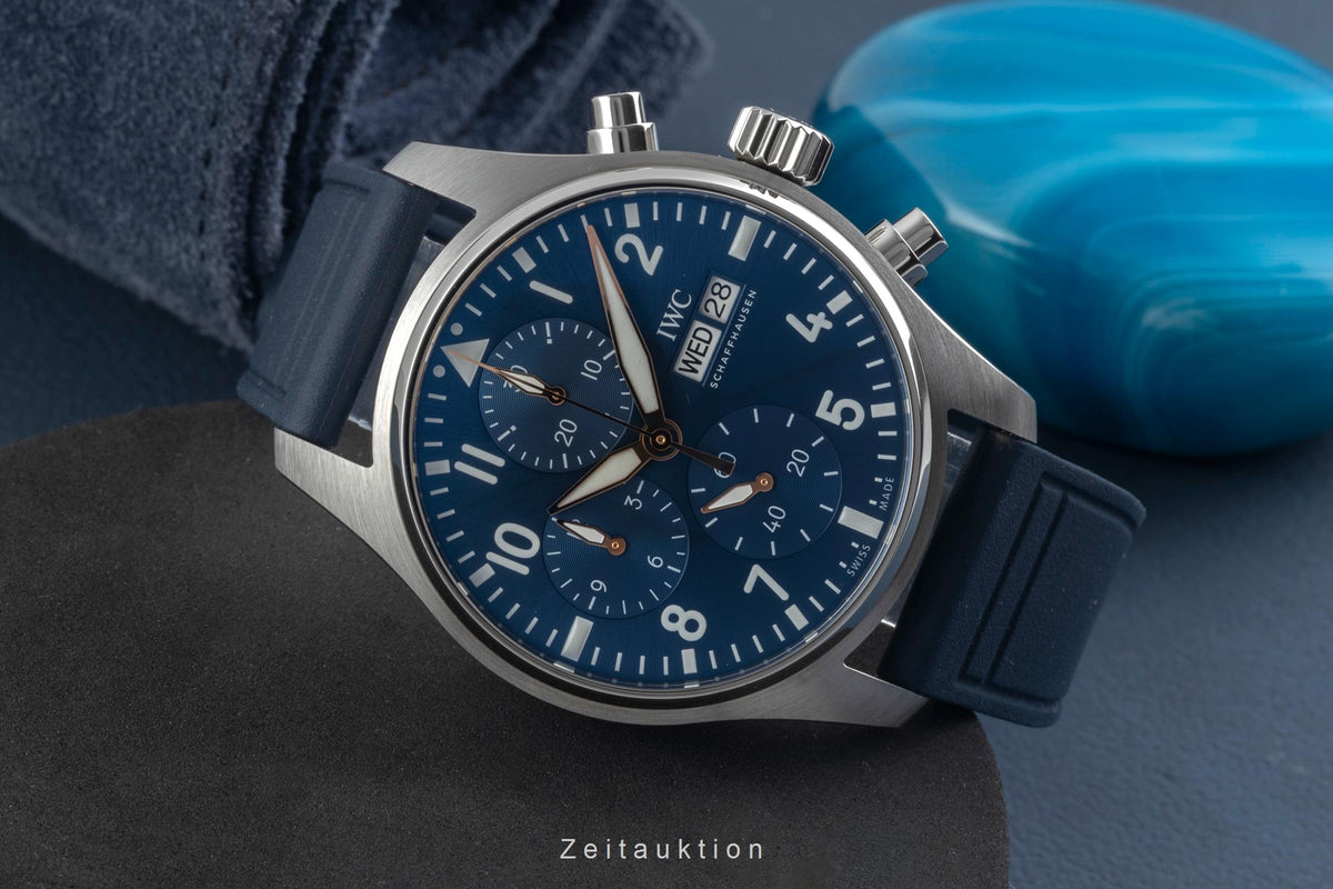 IWC Pilot cronógrafo acero automático reloj para caballeros IW388120 LP: 7900EUR  [2605684]