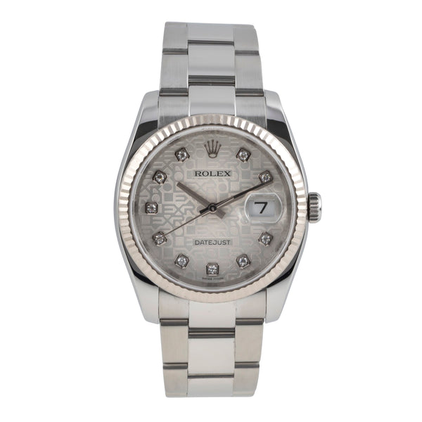 Rolex Datejust steel / white gold automatic men's watch 116234  [2605688]