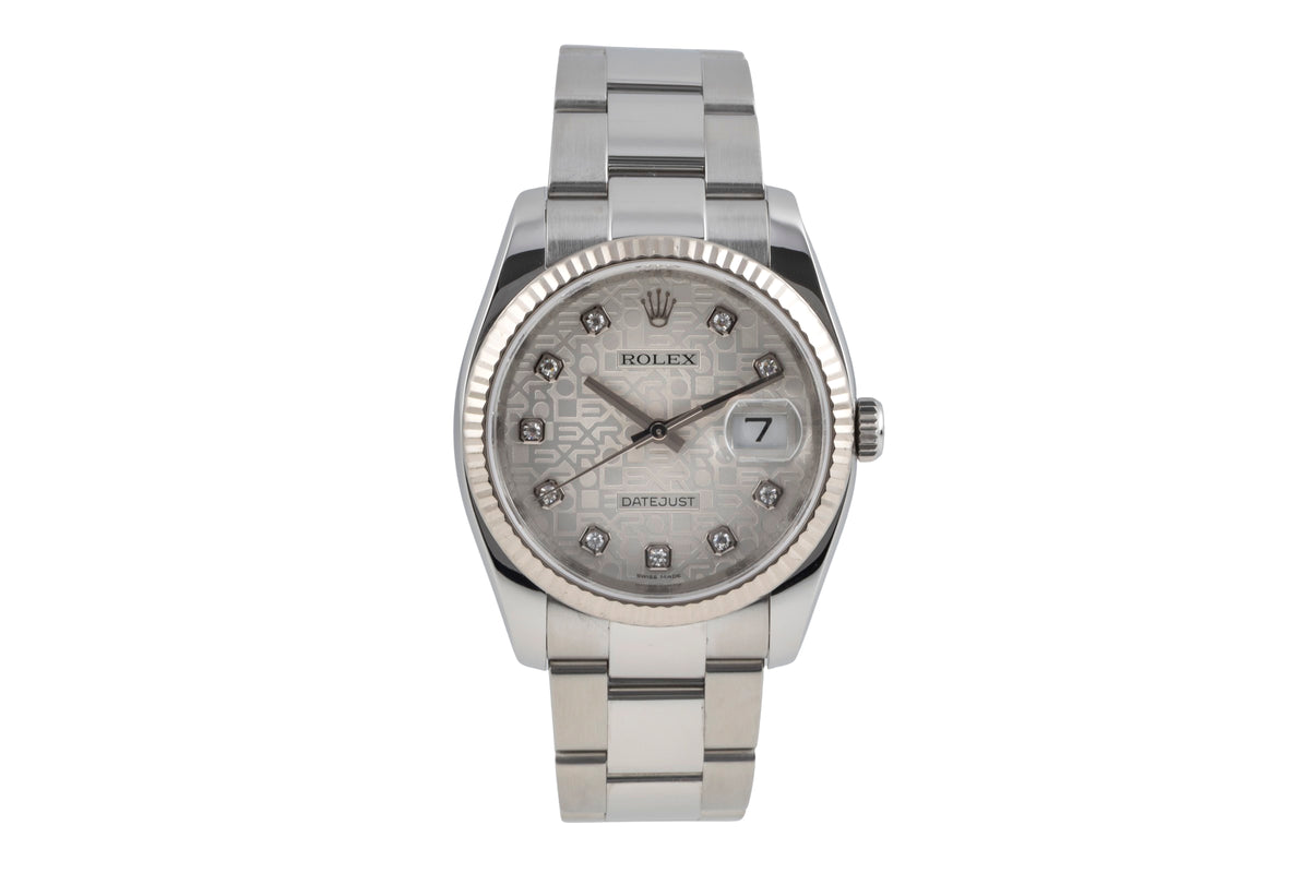 Rolex Datejust acier / or blanc automatique montre pour hommes 116234  [2605688]