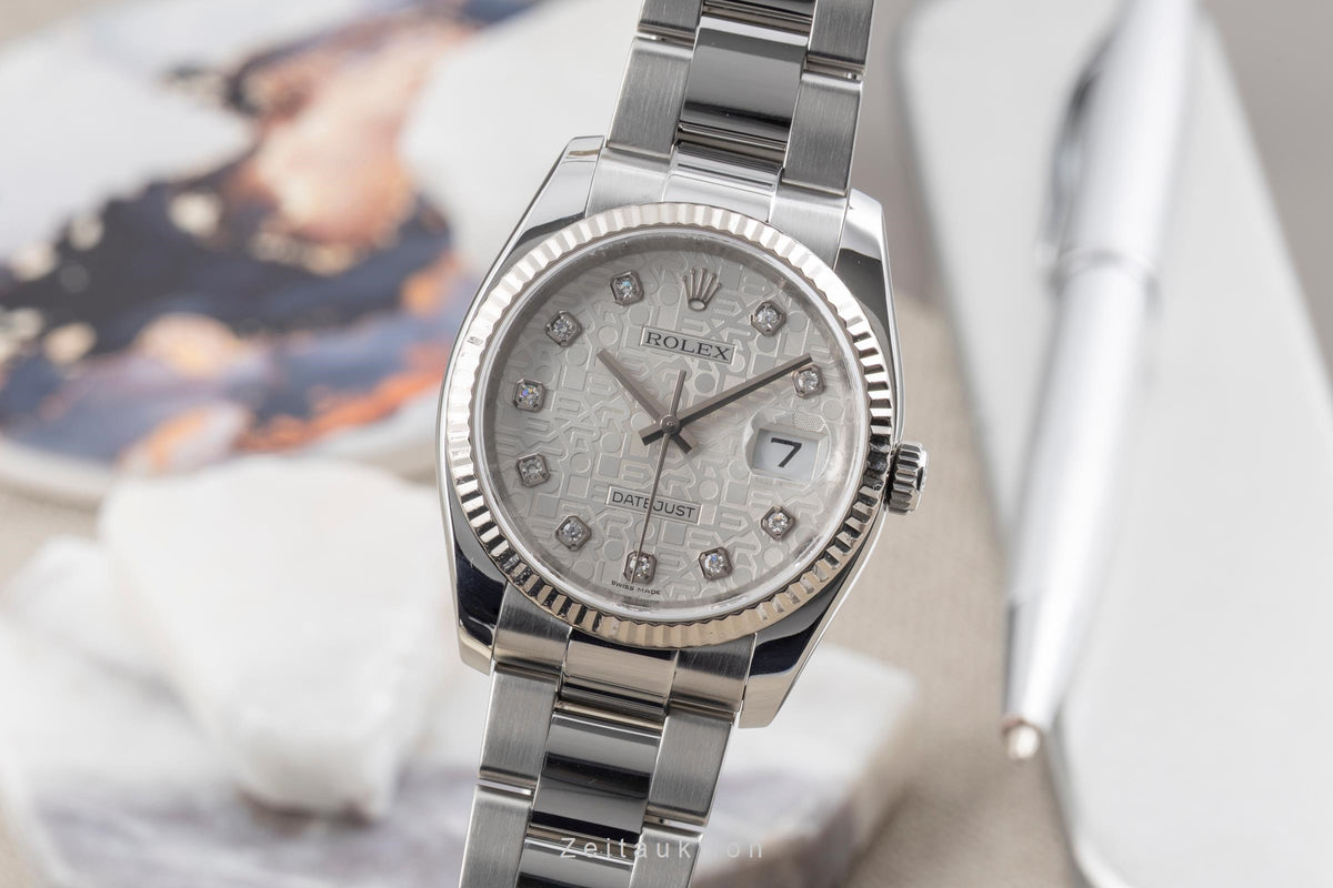 Rolex Datejust steel / white gold automatic men's watch 116234  [2605688]