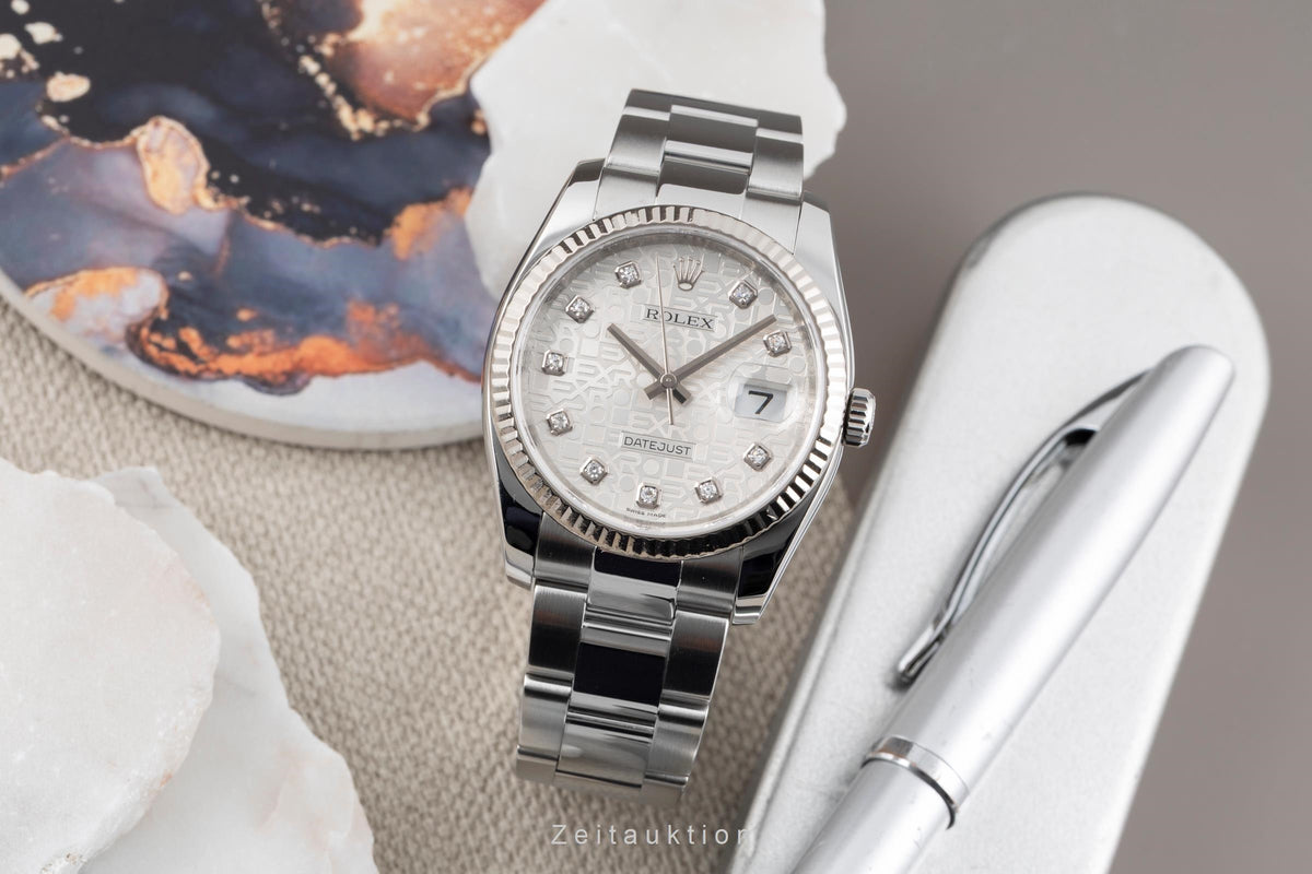 Rolex Datejust steel / white gold automatic men's watch 116234  [2605688]
