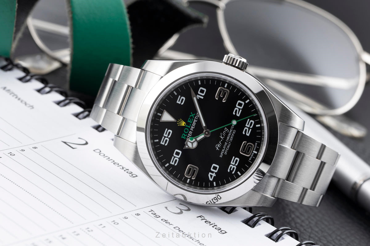 Rolex Air King Oyster Edelstahl Automatik Herrenuhr Ref. 116900 B&P 2017 LC150 [2605690]