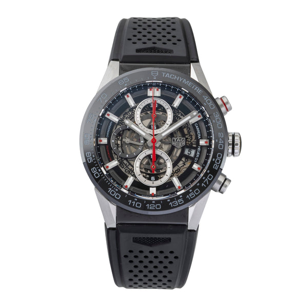Tag Heuer Carrera chronographe céramique / acier automatique montre pour hommes CAR201V  [2605692]
