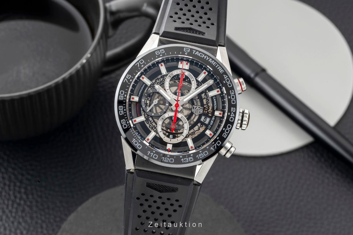 Tag Heuer Carrera chronographe céramique / acier automatique montre pour hommes CAR201V  [2605692]