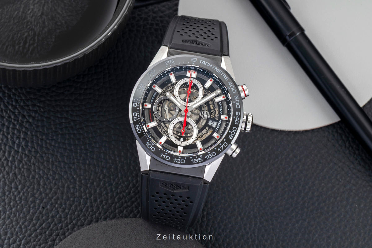Tag Heuer Carrera chronographe céramique / acier automatique montre pour hommes CAR201V  [2605692]