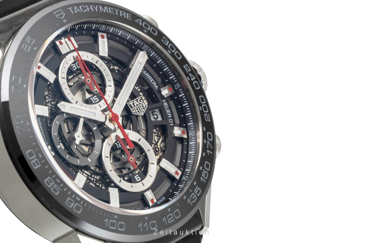 Tag Heuer Carrera chronographe céramique / acier automatique montre pour hommes CAR201V  [2605692]