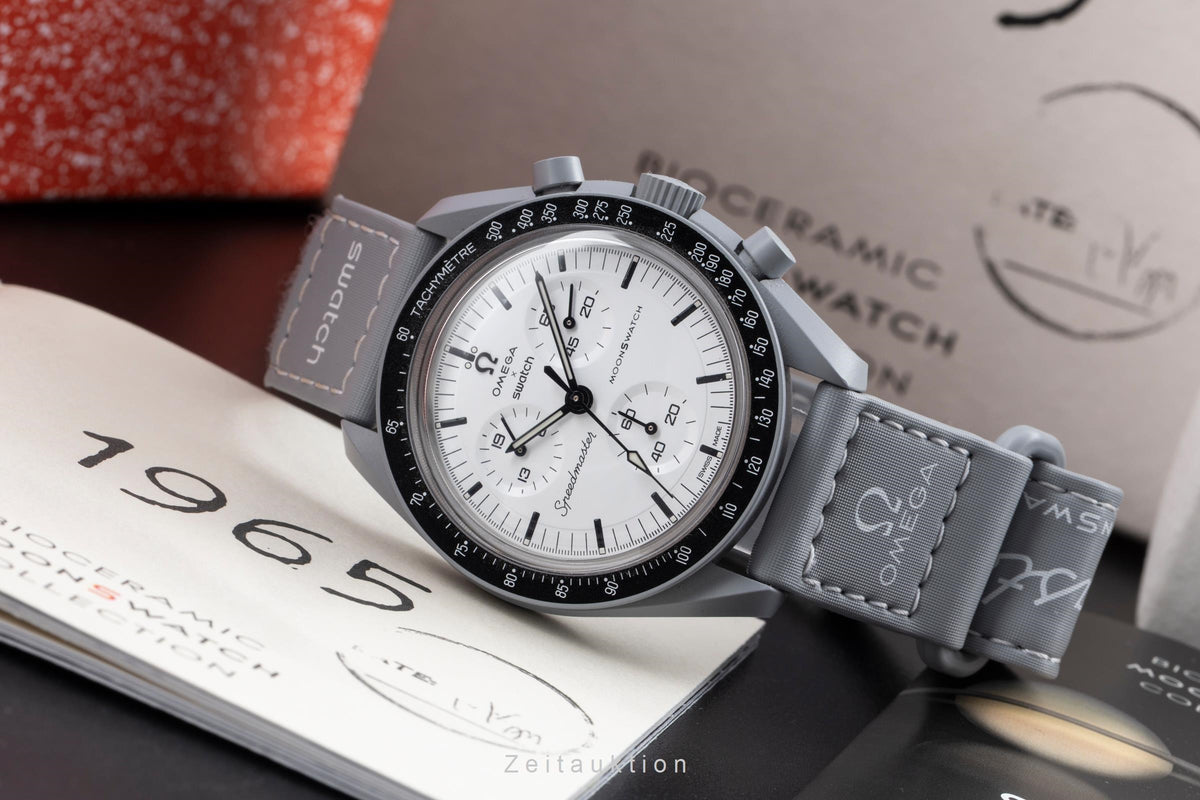 Swatch Omega Moonswatch chronograph ceramic quartz men's watch S033M106  [2605699]
