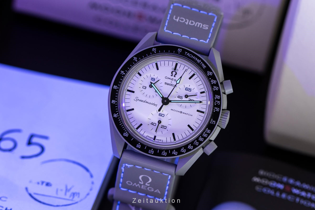 Swatch Omega Moonswatch chronograph ceramic quartz men's watch S033M106  [2605699]