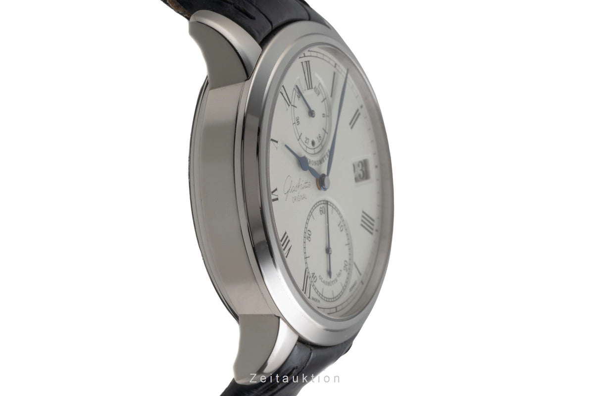Glashütte Senator 18 ct white gold manual winding men's watch 1-58-01-01-04-04  [2605713]
