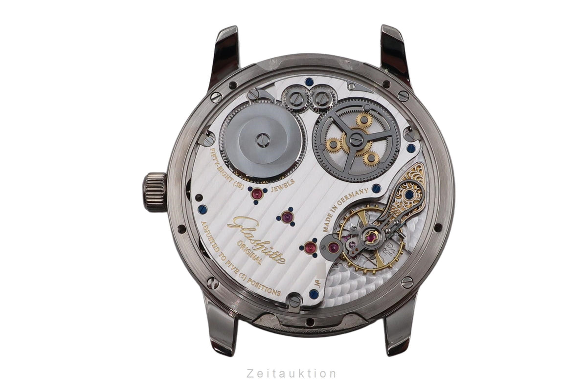 Glashütte Senator 18 ct white gold manual winding men's watch 1-58-01-01-04-04  [2605713]