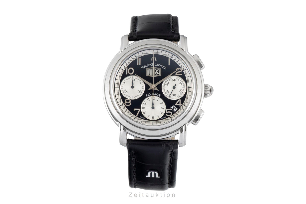 Maurice Lacroix Masterpiece Flyback cronógrafo acero automático reloj para caballeros 15827  [2605719]