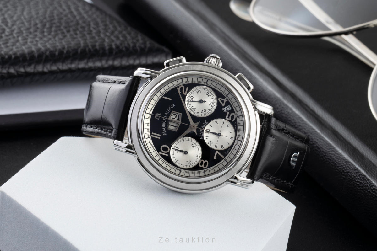 Maurice Lacroix Masterpiece Flyback cronógrafo acero automático reloj para caballeros 15827  [2605719]