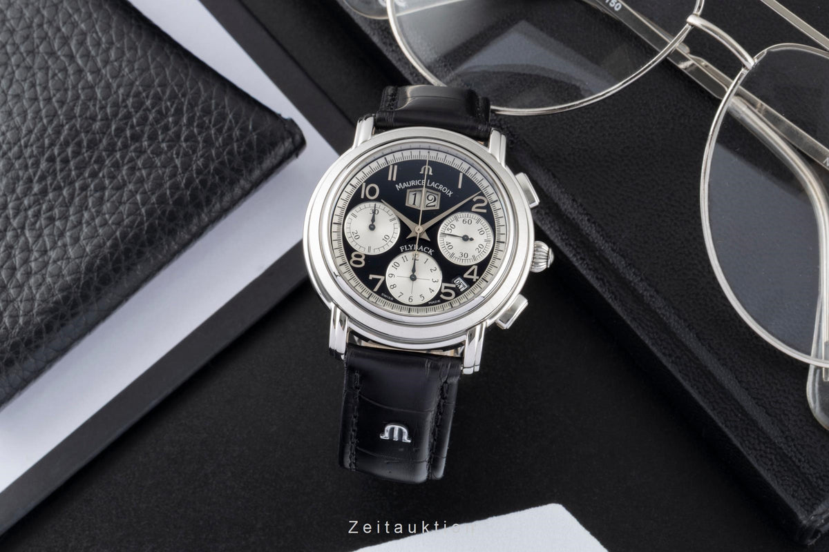 Maurice Lacroix Masterpiece Flyback cronógrafo acero automático reloj para caballeros 15827  [2605719]