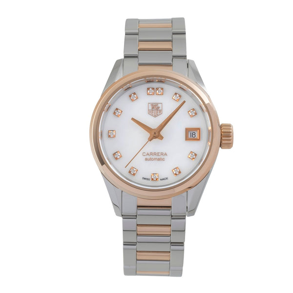 Tag Heuer Carrera Lady MOP Diamond Dial Stahl / Gold Automatik Ref WAR2452 [2605723]