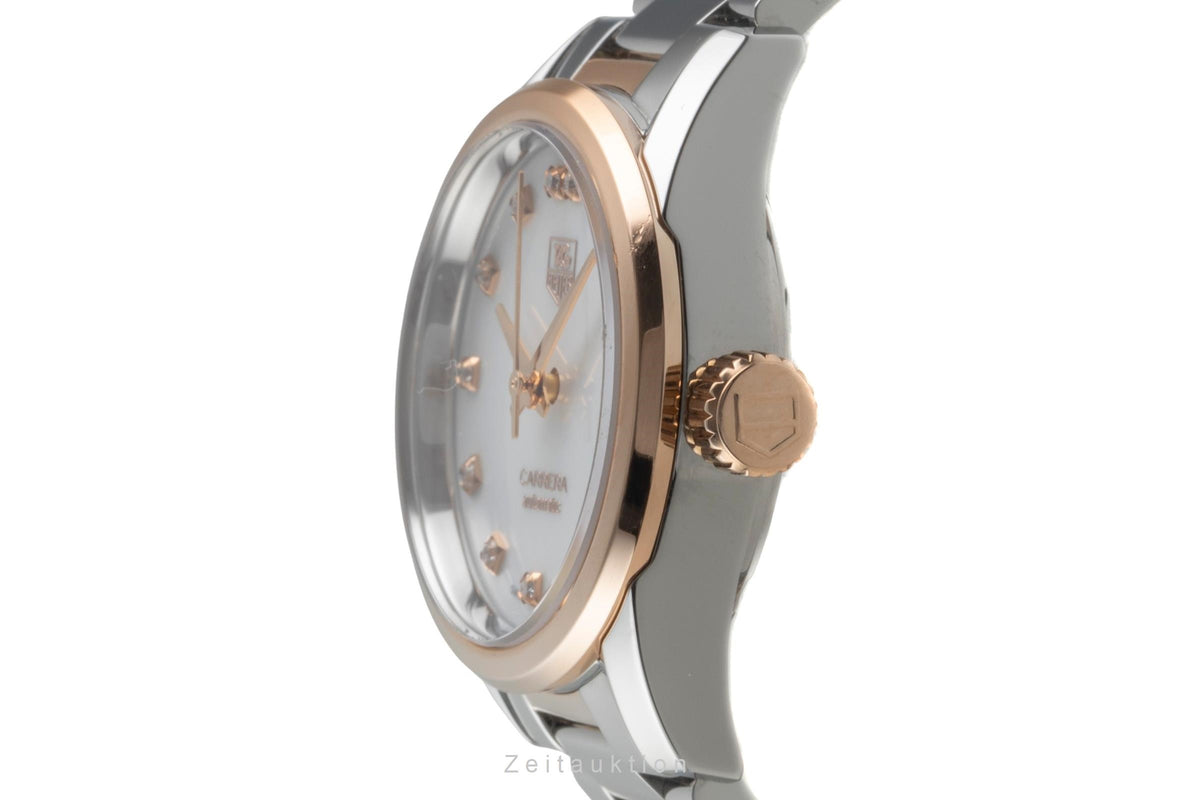 Tag Heuer Carrera Lady MOP Diamond Dial Stahl / Gold Automatik Ref WAR2452 [2605723]