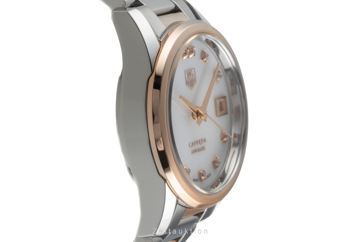 Tag Heuer Carrera Lady MOP Diamond Dial Stahl / Gold Automatik Ref WAR2452 [2605723]