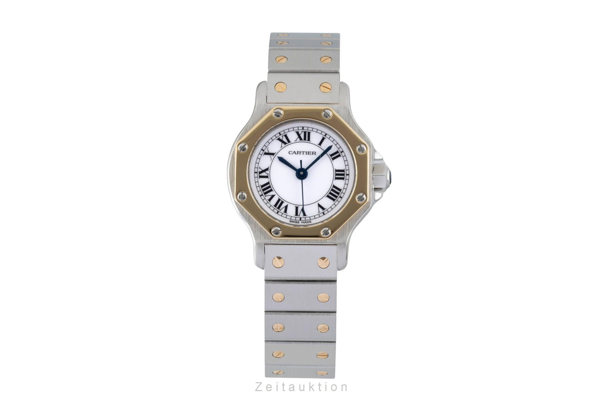 Cartier Santos steel / gold automatic women's watch 0907  [2605729]