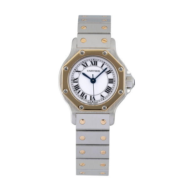 Cartier Santos steel / gold automatic women's watch 0907  [2605729]