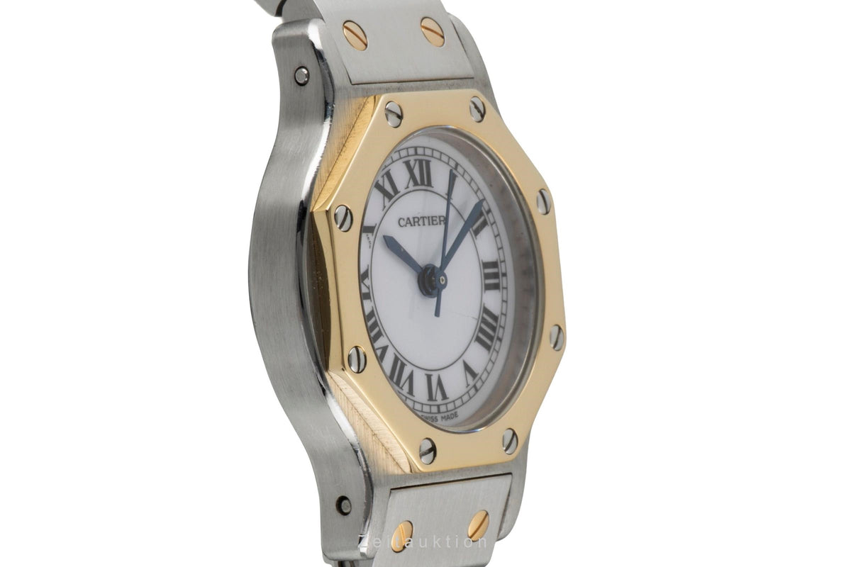 Cartier Santos steel / gold automatic women's watch 0907  [2605729]