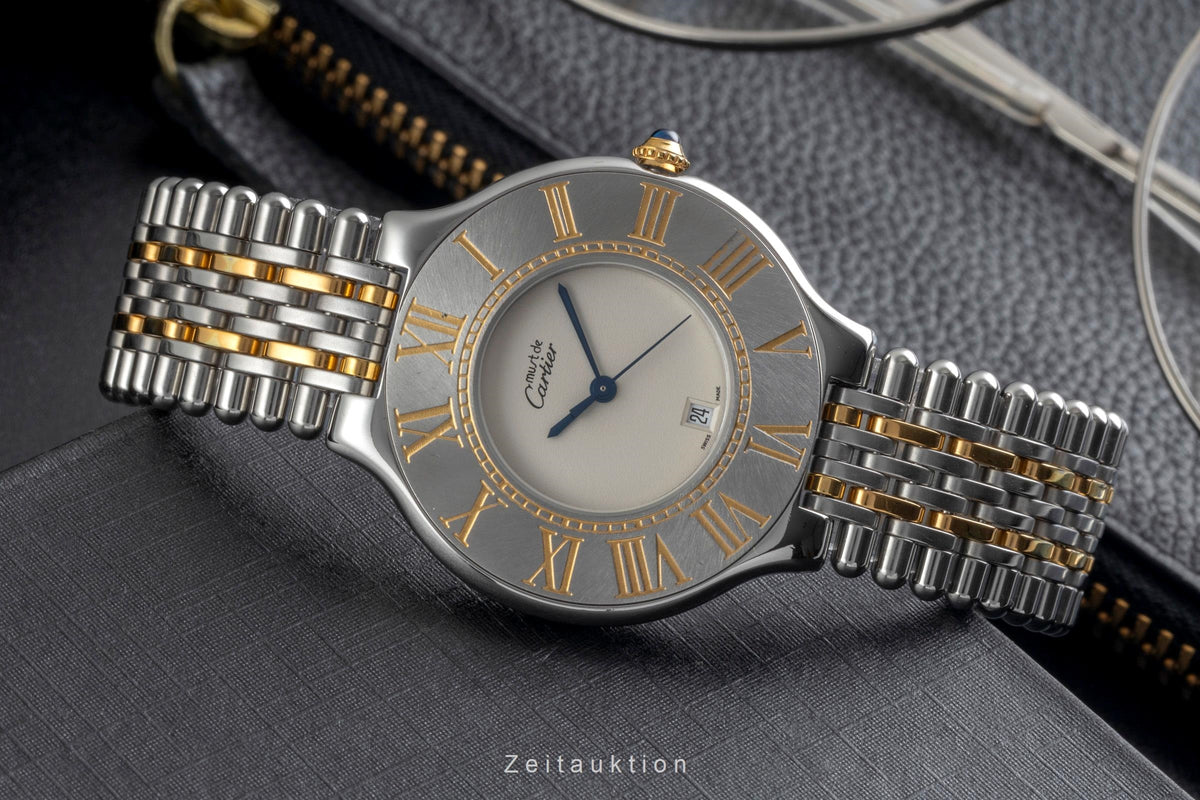 Cartier Must De Cartier 21 gilt / steel quartz women's watch W10052F4  [2605732]