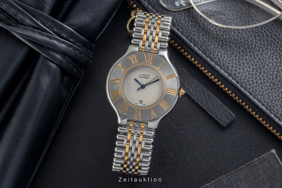 Cartier Must De Cartier 21 gilt / steel quartz women's watch W10052F4  [2605732]