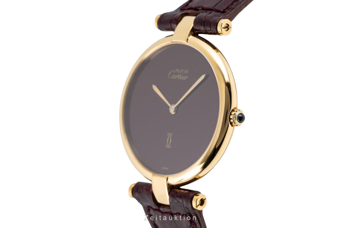 Cartier Vendome argento dorato quarzo orologio da donna  [2605733]