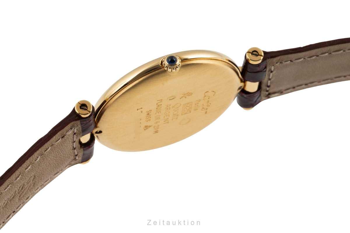 Cartier Vendome argento dorato quarzo orologio da donna  [2605733]