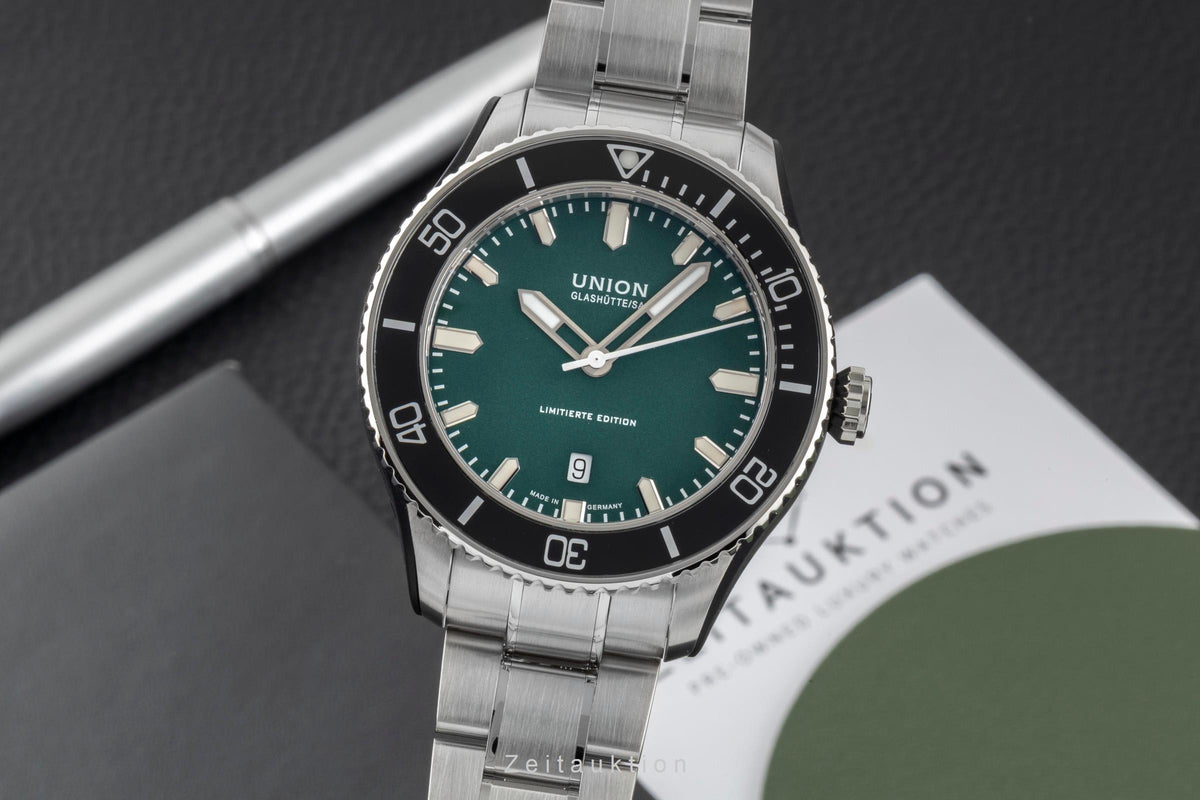 Union Glashütte Belisar Green Dial Stahl Kautschuk Automatik D009.907.11.091.09 [2605737]