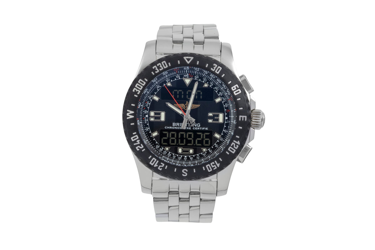 Breitling Airwolf chronographe acier / caoutchouc quartz montre pour hommes A78364  [2605742]