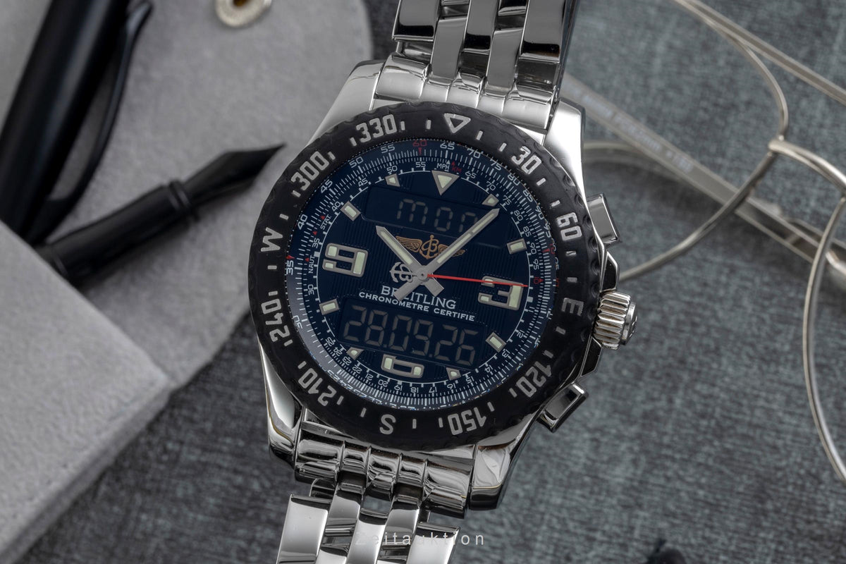 Breitling Airwolf chronograph Steel / rubber quartz men's watch A78364  [2605742]