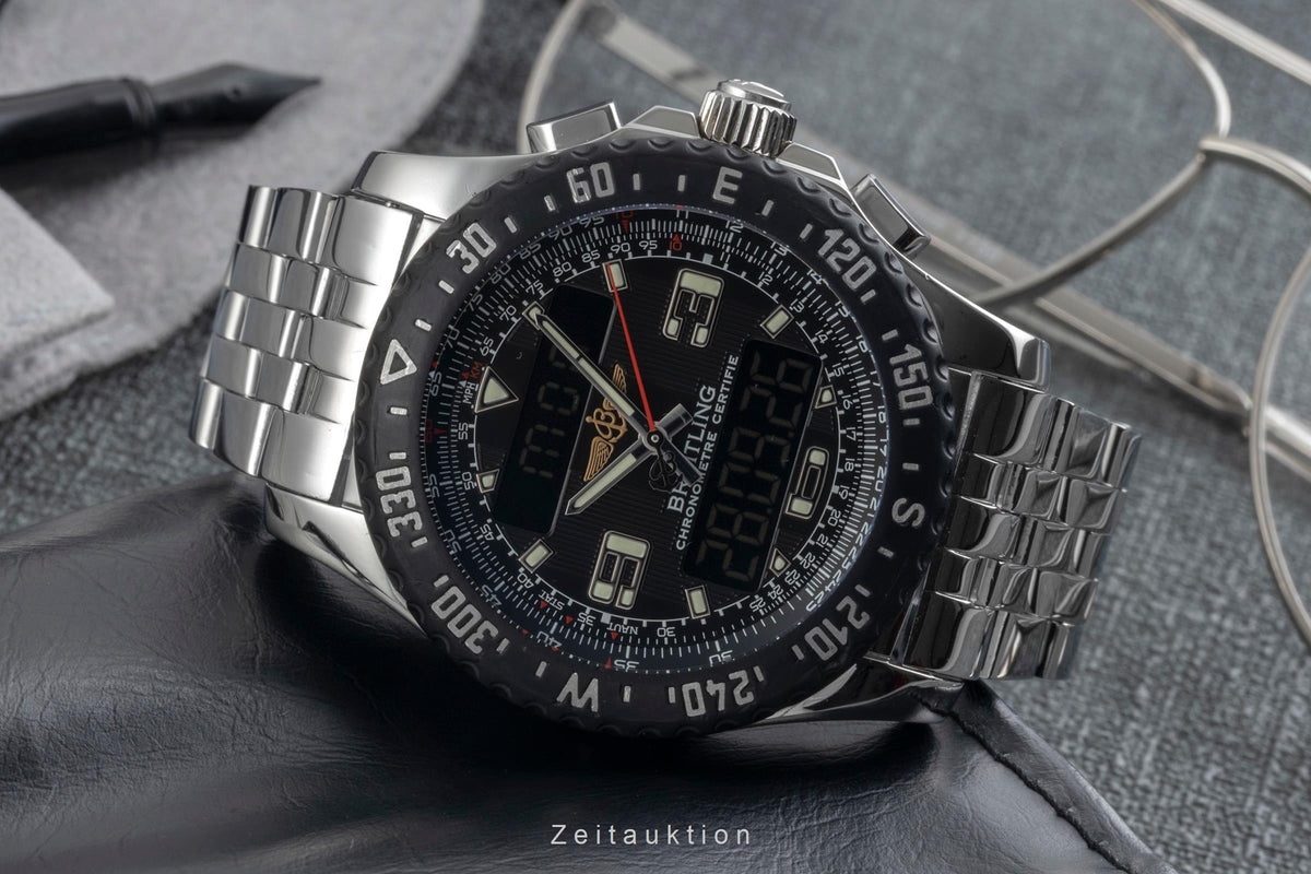 Breitling Airwolf chronograph Steel / rubber quartz men's watch A78364  [2605742]