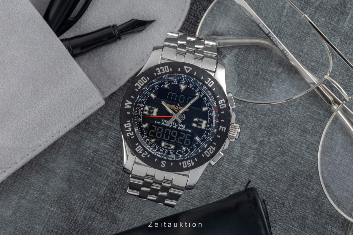Breitling Airwolf chronograph Steel / rubber quartz men's watch A78364  [2605742]