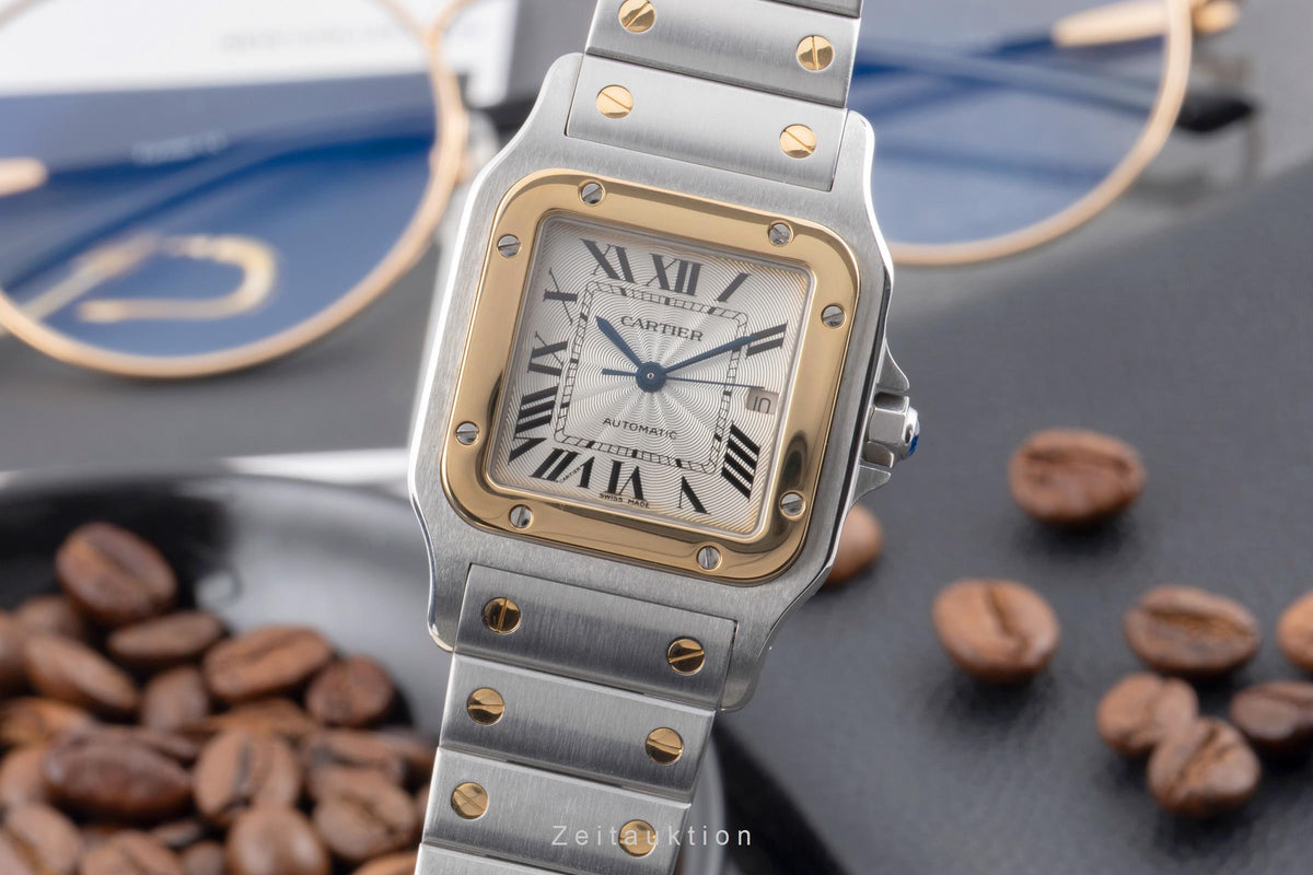 Cartier Santos steel / gold automatic men's watch W2020050  [2605751]