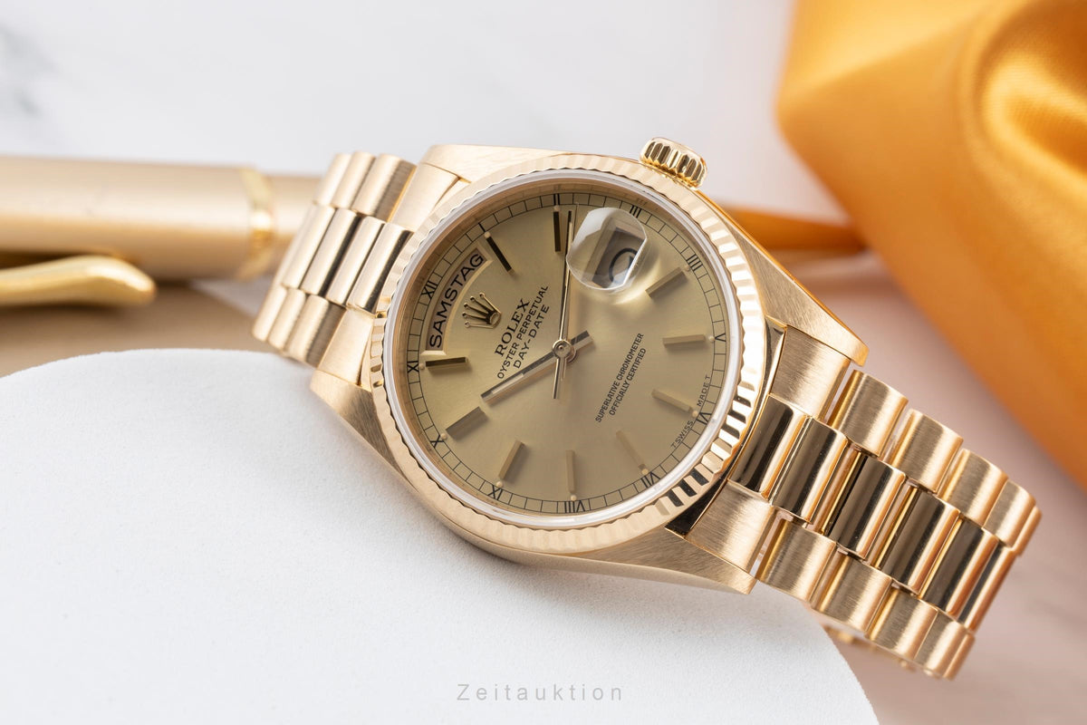 Rolex Day-Date 18 ct gold automatic men's watch 18038  [2605753]