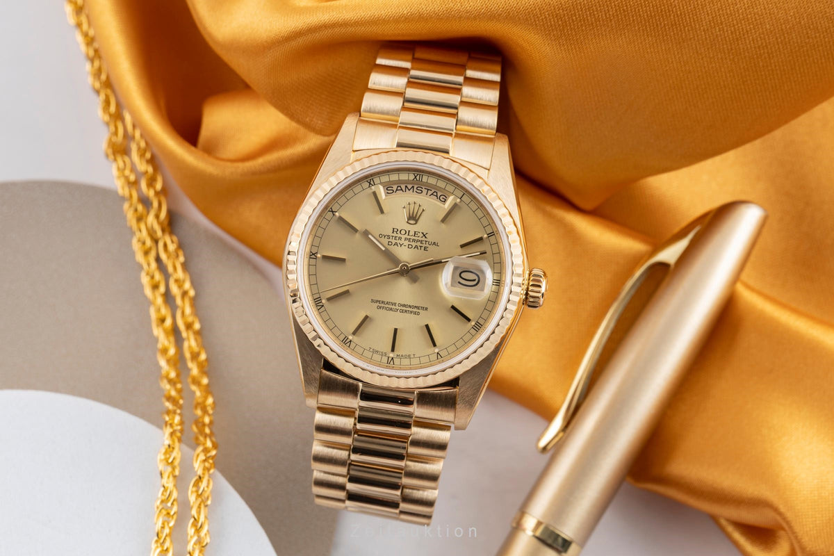Rolex Day-Date 18 ct gold automatic men's watch 18038  [2605753]