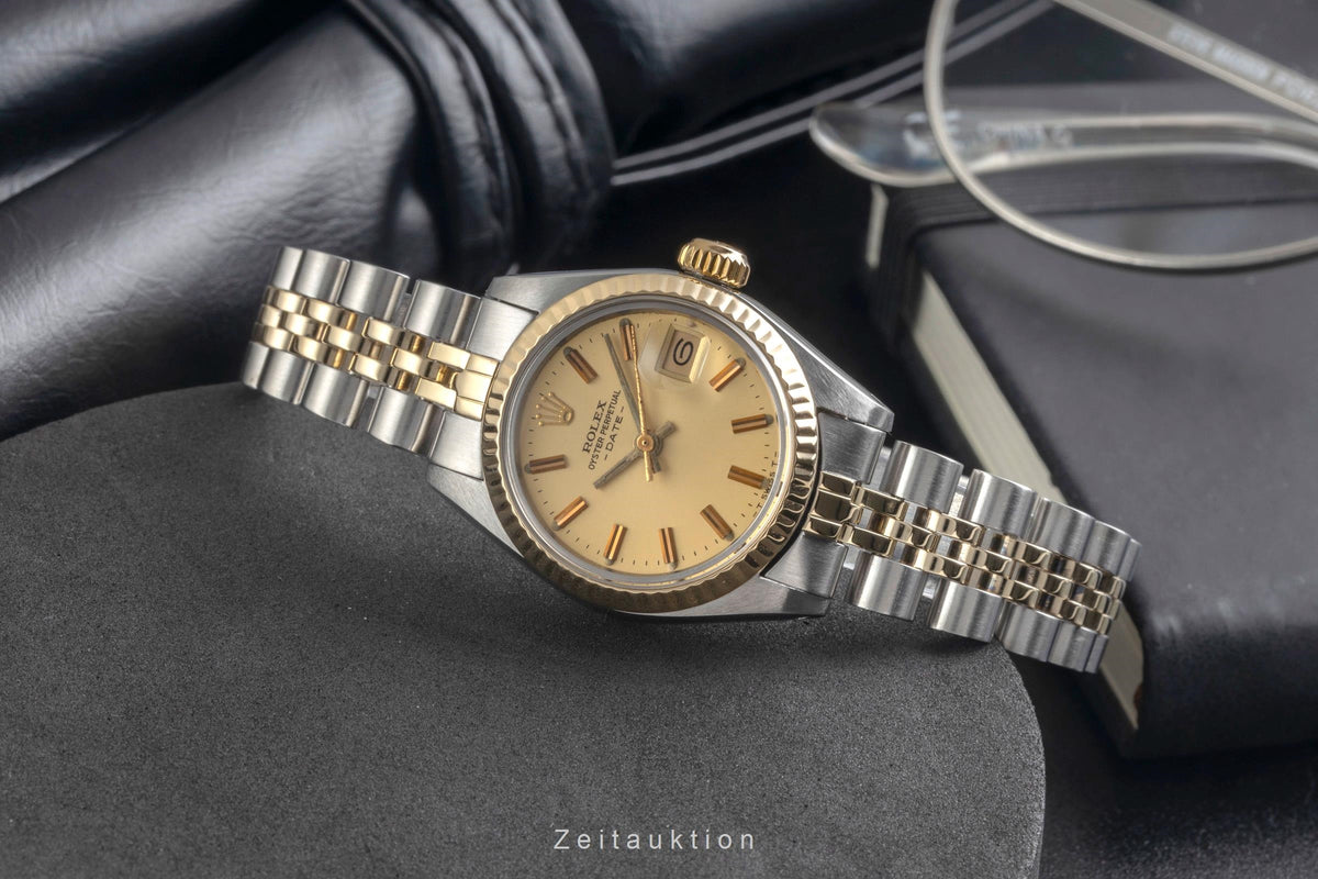 Rolex Lady Date acier / or  automatique montre pour femmes 6917 Vintage  [2605755]