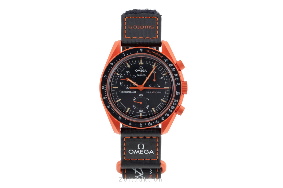 Swatch Omega Moonswatch chronograph ceramic / steel quartz men's watch SO33O100  [2605759]