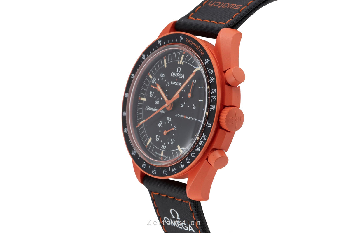 Swatch Omega Moonswatch chronograph ceramic / steel quartz men's watch SO33O100  [2605759]