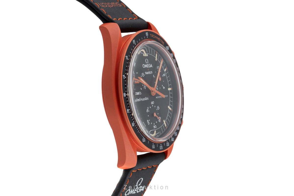 Swatch Omega Moonswatch chronograph ceramic / steel quartz men's watch SO33O100  [2605759]