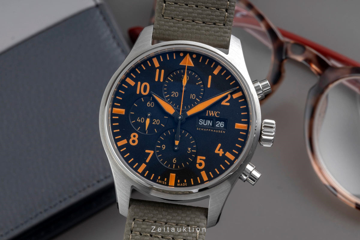 IWC Fliegerchronograph acero automático reloj para caballeros IW377730  [2605760]